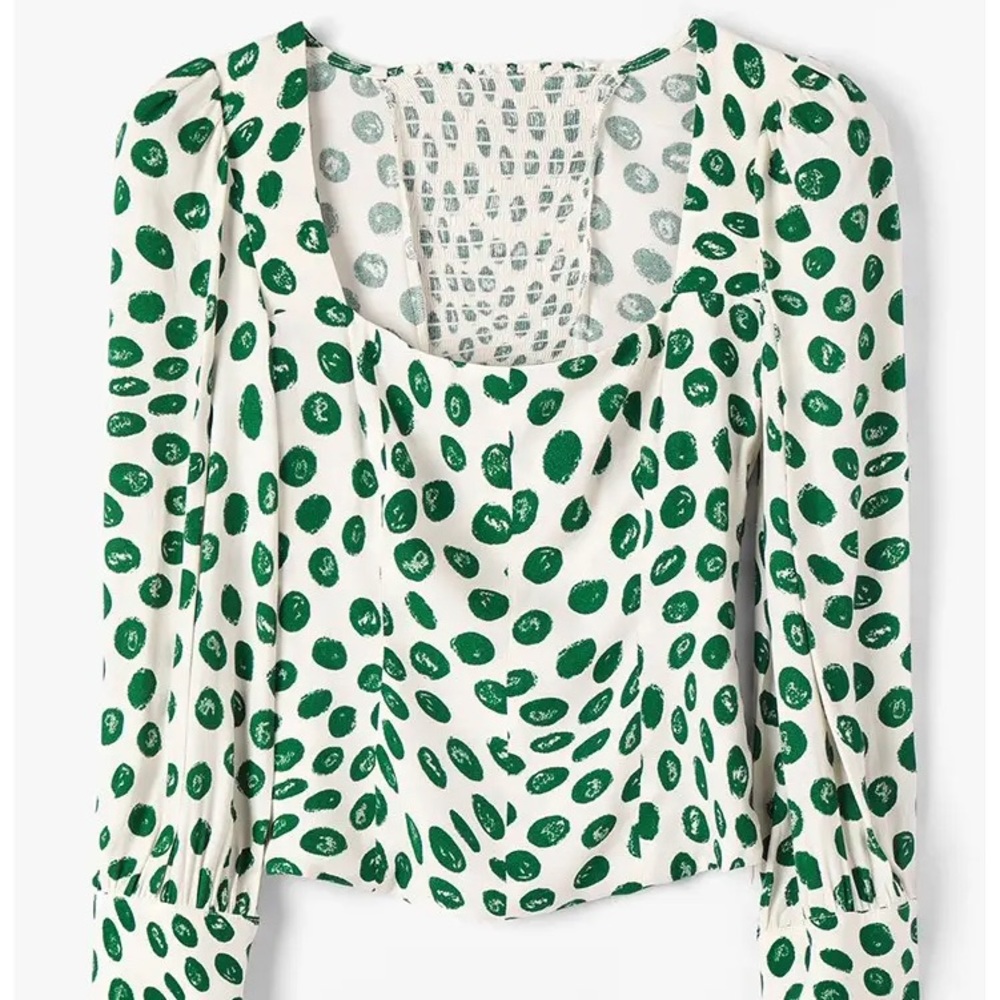 Reformation Viscose Long Sleeve Blouse Top